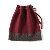 Luxury Cashmere Neck Gaiter Drawstring Hat & Neck Warmer